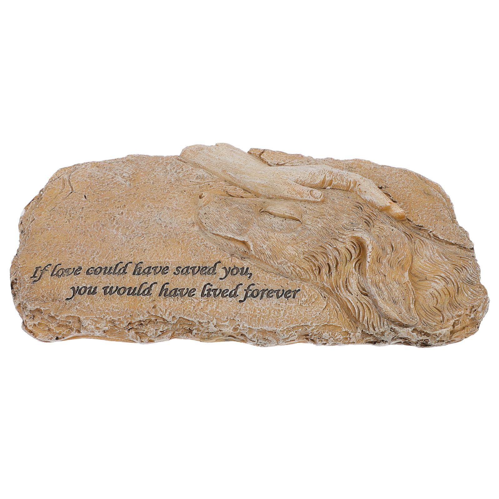 Statua Commemorativa Collocazione Sicura in Resina Stabile per Animali Domestici per Tomba Cane per Luogo di Onore in Casa o Tomba Ultima