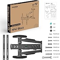 Vista 9 de ONKRON Soporte de pared para TV de movimiento completo para televisores de 40 a 75 pulgadas de hasta 77 libras, soporte extensible para TV giratorio