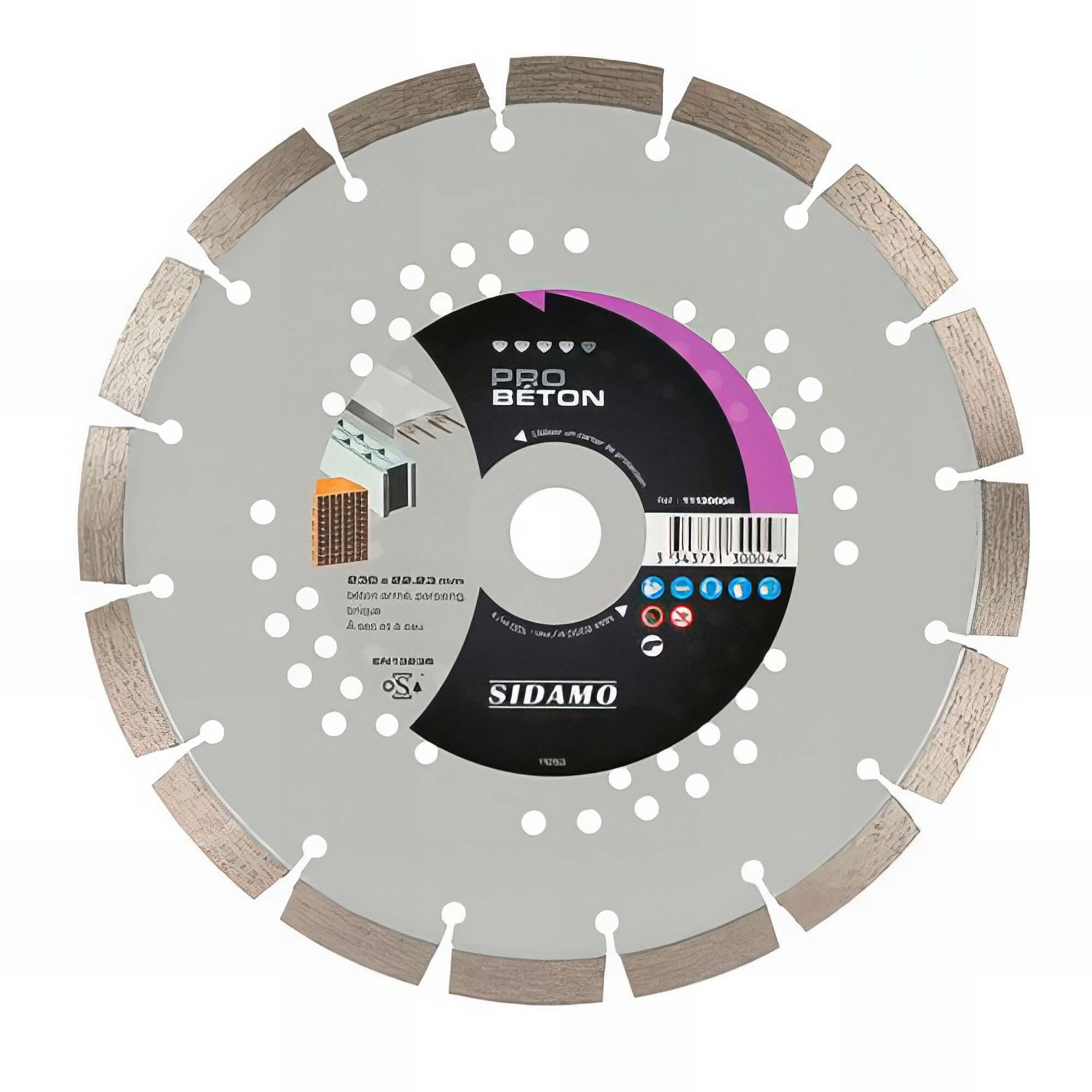 Sidamo - Disque Diamant Pro Beton - D. 230 X 22,23 X H 12