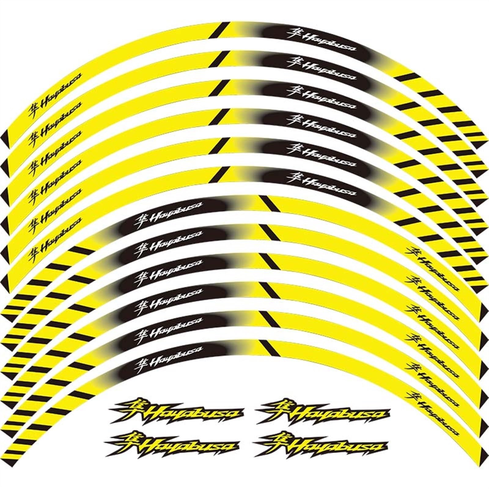 Motorcycle Thick Edge Outer Rim Sticker Stripe Wheel Decals for Suzuki for Hayabusa GSXR1300 GSX1300R GSXR1300R Motorbike(Color5)