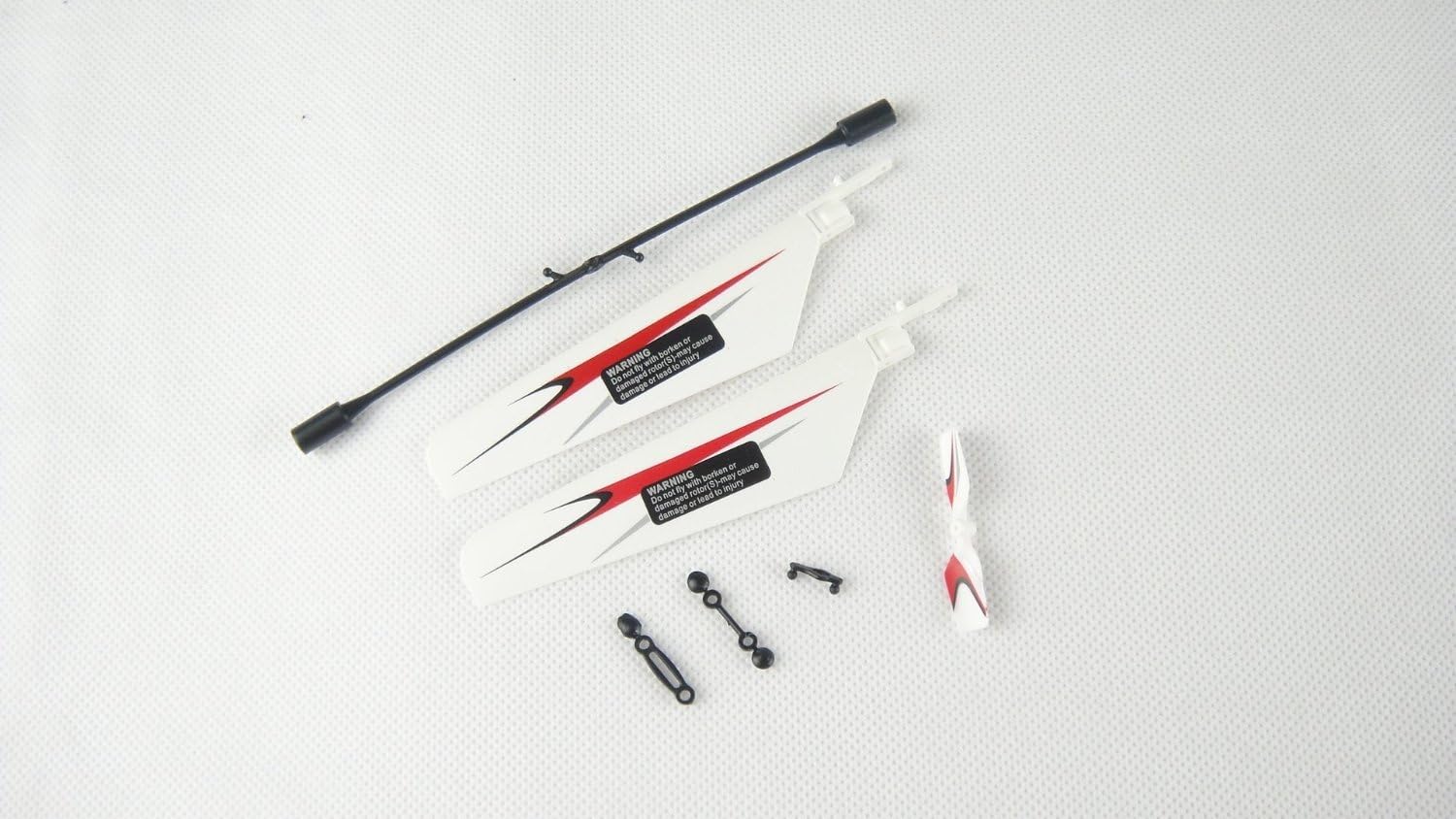 WLtoys V911 4CH Helicopter Part Main Tail Blade + Balance Bar Spare Parts Red/White Colour