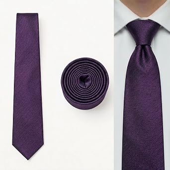 S&W SHLAX&WING Mens Necktie Solid Color Tie Red Grey Orange Blue for Suit Jacket