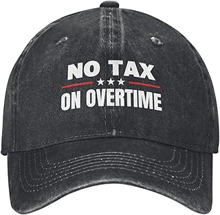 No Tax On Overtime Hat Trump 2024 Hat No Tax On Overtime Trucker Cap for Men Women Black P1