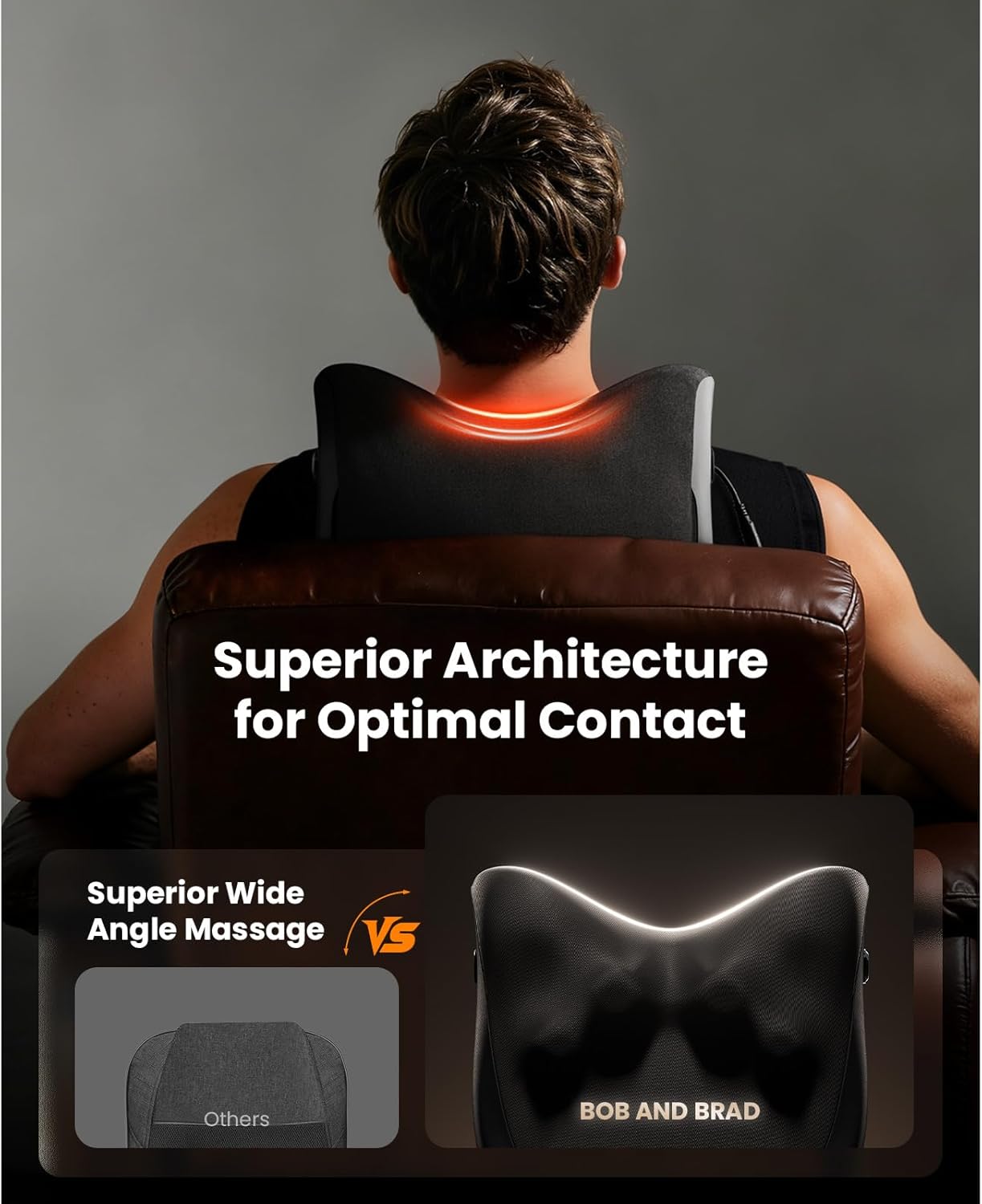 BOB AND BRAD Back Massager for Pain Relief Deep FSA Eligible HSA Eligible EZBack Prime Corded Design Shiatsu Neck and Back Massager with Heat for Back,Shoulders,Body Muscle Tissue Gifts for Women Men - Image 3