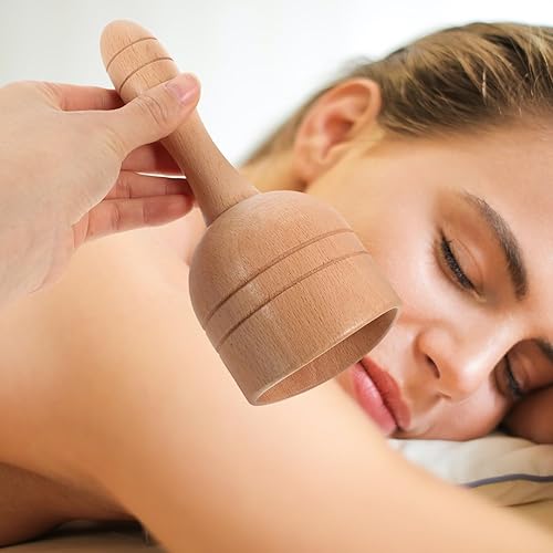 Miniatura 2 de Lurrose Wooden Swedish Massage Cups Manual Anti Cellulite Suction Cup Wood Therapies Cup for Muscle Relaxation Body Sculpting Tool