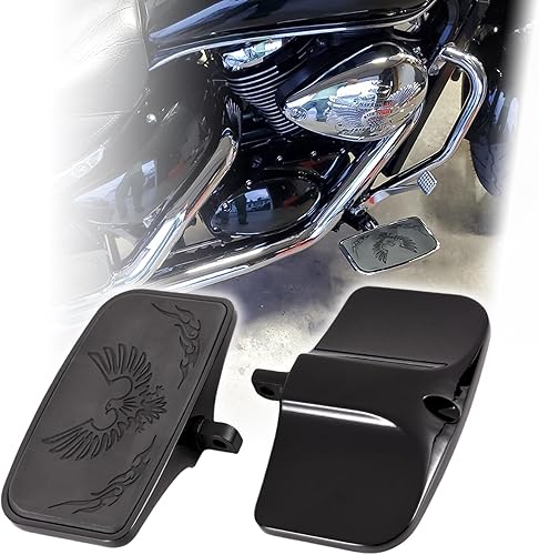 Kinglemc Estribera de Pasajero Trasero Reposapiés de Pasajero Plataforma para Harley Dyna Electra Glide Road Electra RoadKing Fatboy Sportster 883