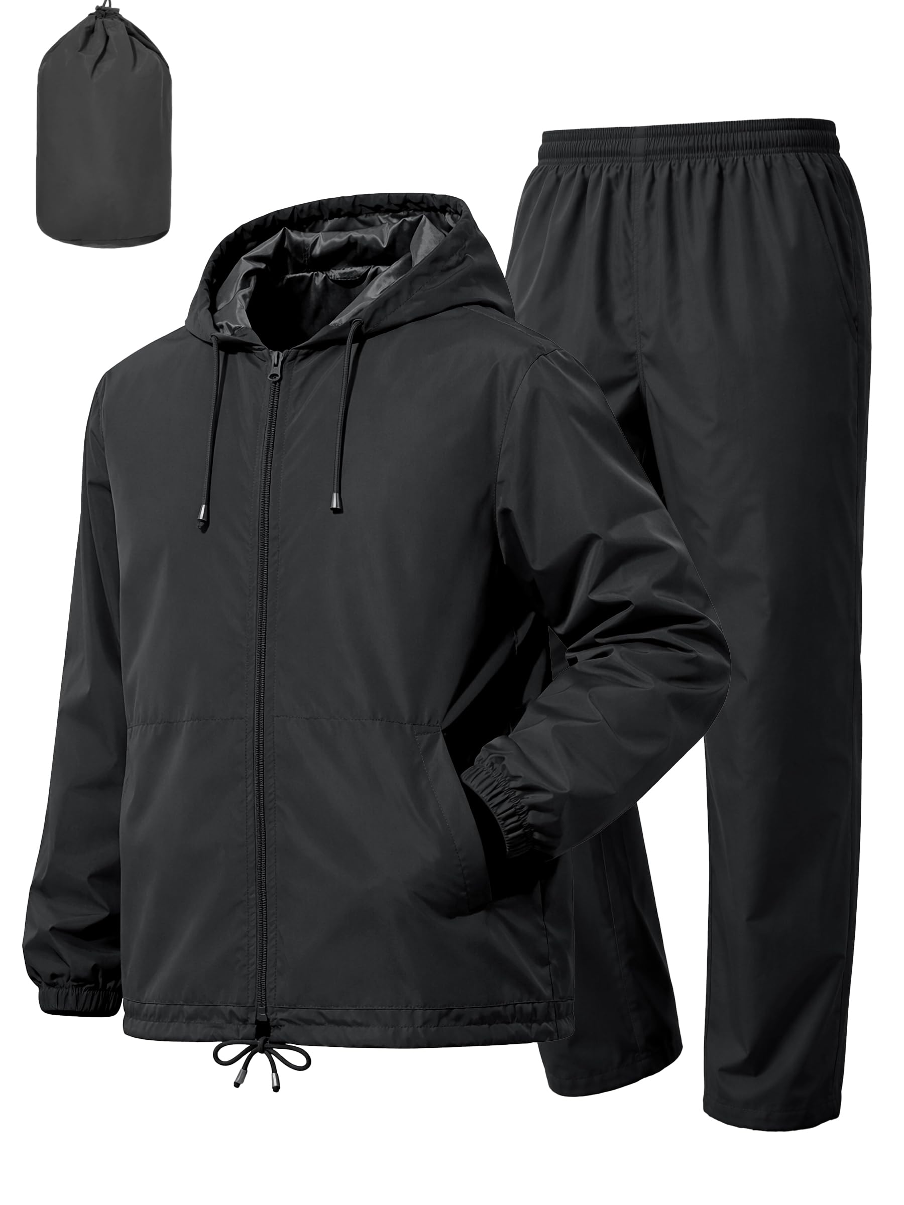 UIQUR Mens Rain Suit with Rain Pants