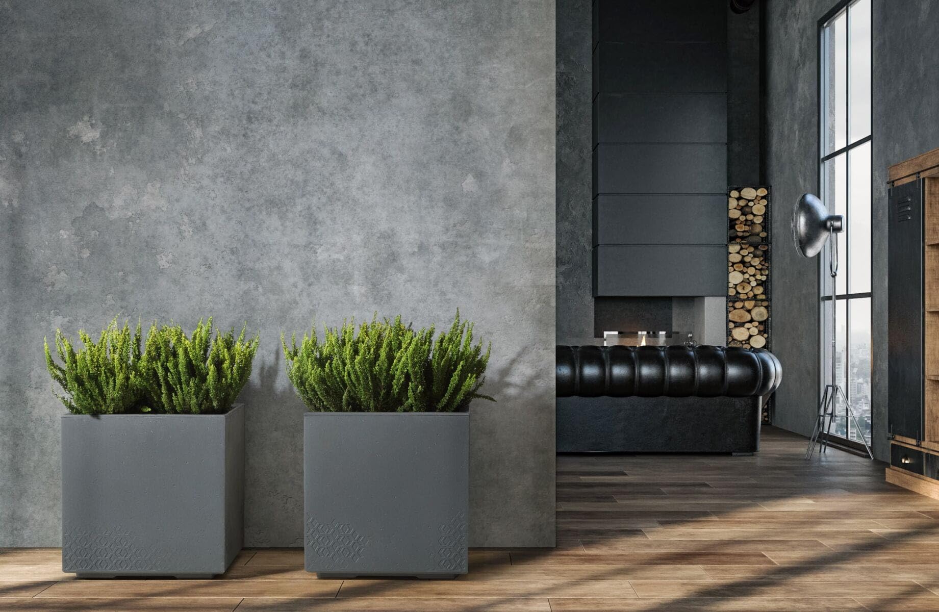 LAMELA - Bandeja para Plantas con Ruedas (40 cm, 36 L, Maceta de plástico, Cubierta para macetas con Drenaje, Interior y Exterior, Resistente a la Intemperie y fácil de Limpiar, Color Negro