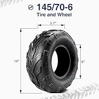Vista 5 de MaxAuto Neumáticos 145 70-6 ATV 145/70-6 Mini Bike Neumáticos 145 70 6 ATV & Go Kart Street Mini Bike Neumáticos, 4 capas sin cámara, juego de 2