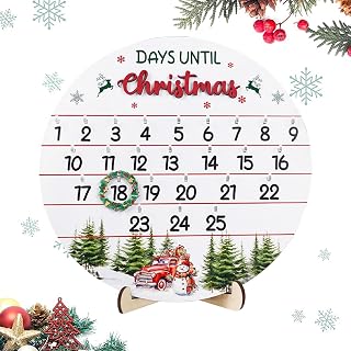 木製クリスマス – 25 日表示のホリデー カウント ダウン サイン