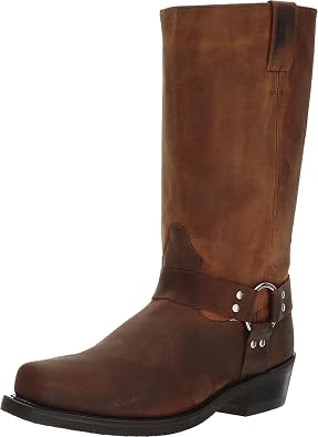 Old West Boots Harness Boot Brown Distressed 7.5 D M
