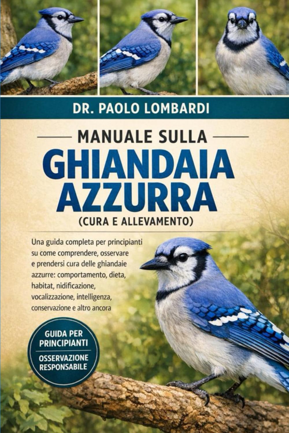 Manuale sulla Ghiandaia Azzurra (Cura e Allevamento): Una guida completa per principianti su come comprendere, osservare e prendersi....nidificazione, ... intelligenza, conservazione e altro ancora