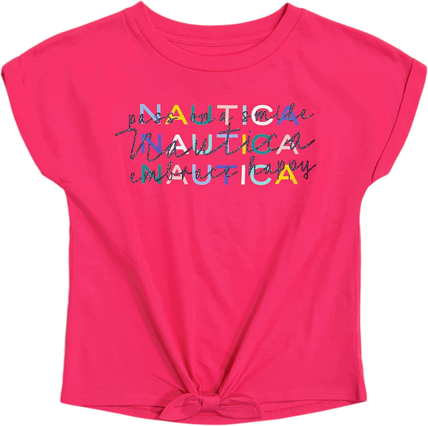 Nautica Girls' Short Sleeve Tie Front Graphic T-Shirt: Clothing, Shoes & Jewelry