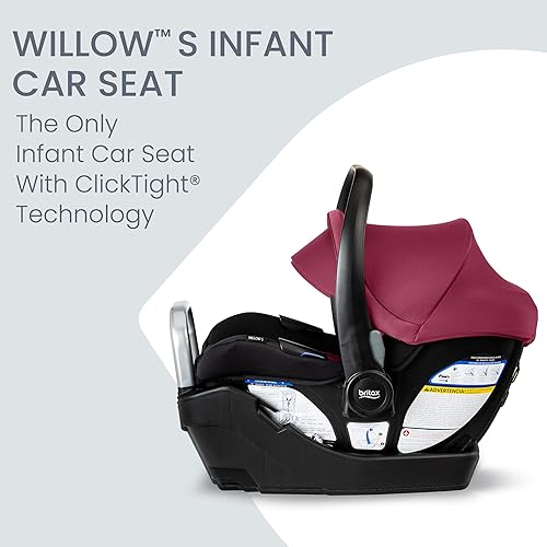 Miniatura 2 de Britax Willow S - Asiento infantil de automóvil con base alpina, tecnología ClickTight, asiento de automóvil orientado hacia atrás con sistema