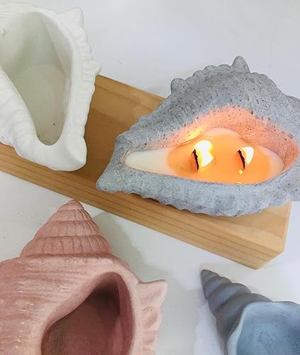 Miniatura 33 de DIY Shell Candle Tray Silicone Molds, Craft Seashell Creative Jewelry Making Mould Plate Dish Ashtray Mould for Resin Epoxy Casting Office Home