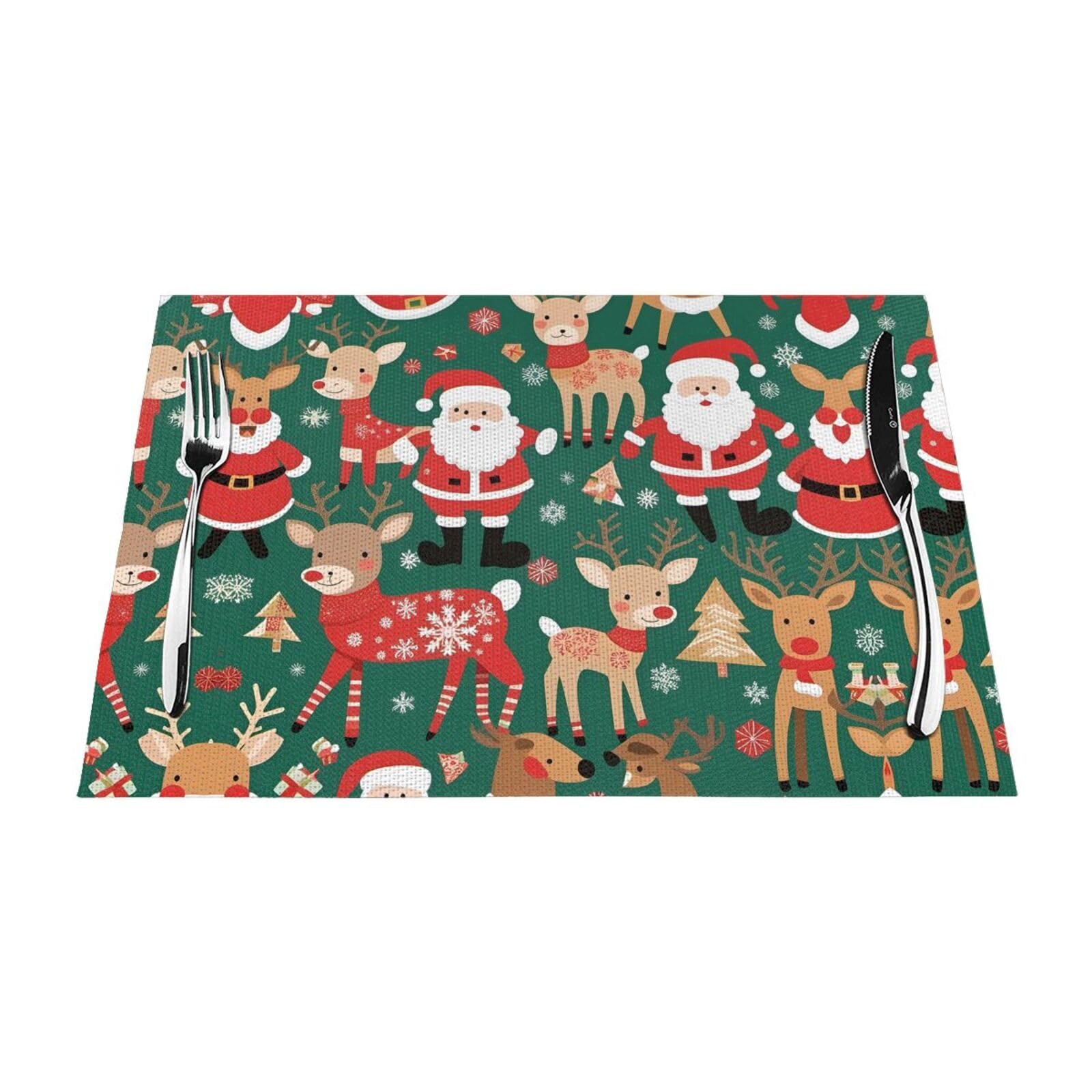 Set de table résistant à la chaleur et antidérapant pour Noël 30x45cm