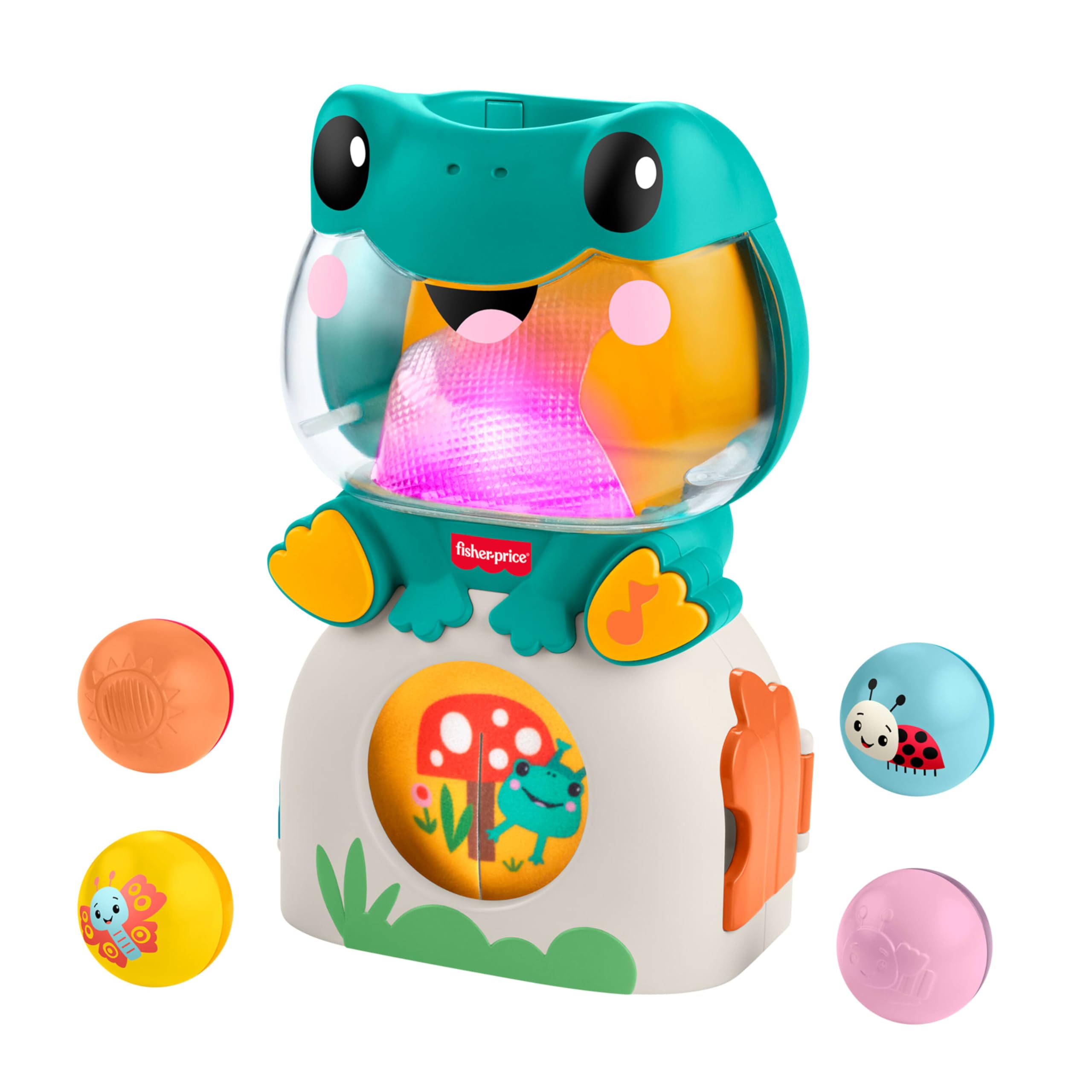 Fisher-Price Rana bebé con Luces y Rodillo
