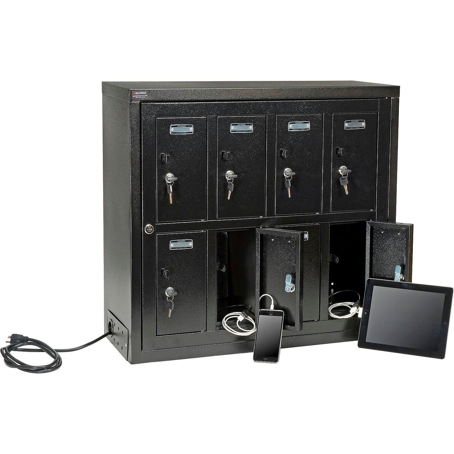 Keyed Mobile Device Charging Stations