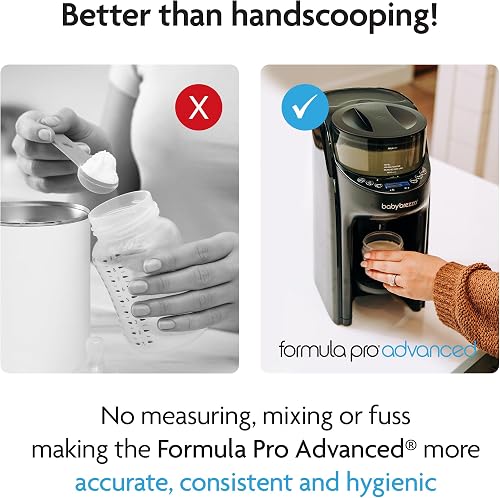 Baby Brezza Formula Pro Advanced Formula Dispenser Machine - Automatically Mix a Warm Formula Bottle Instantly - Easily Make Bottle with Automatic Powder Blending, Black - 6