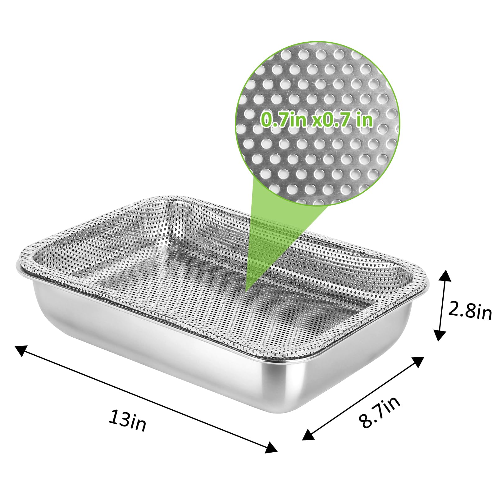 3 Stück Microgreens Growing Kit, Microgreen Schalen für Samensprouter, Sprossenschale zum Anbau von frischen Sprossen, Weizengras, Alfalfa Samen Keimung, Edelstahl