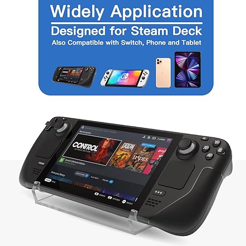 Vista 3 de CaSZLUTION Base de soporte para Steam DeckROG Ally, soporte de acrílico compatible con Nintendo SwitchSwitch LiteSwitch OLED consola