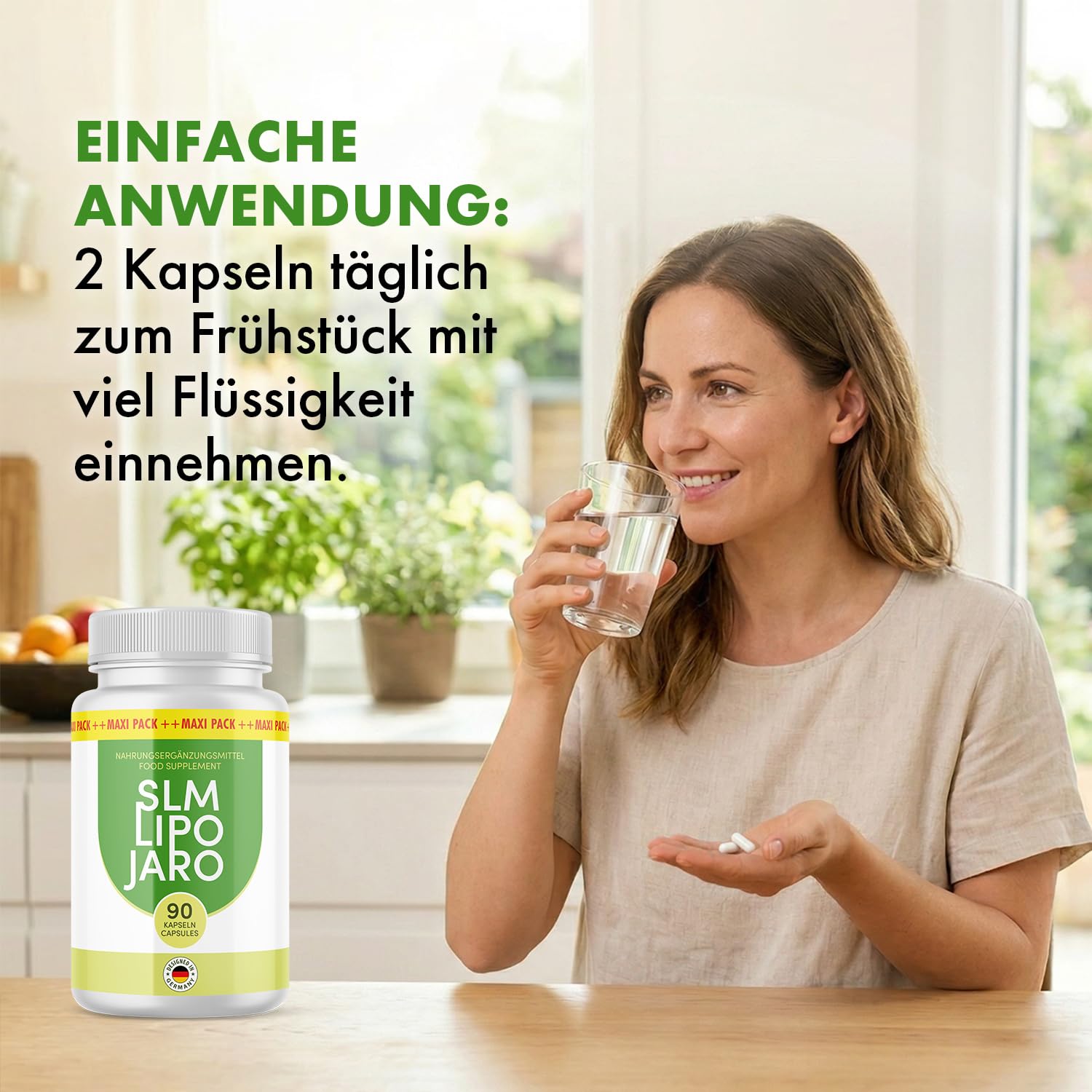 Slm Lipo Jaro Kapseln | Dein zuverlässiger Partner | Einfache Anwendung | 90 Kapseln