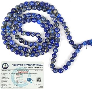 Reiki Crystal Products Lapis Lazuli Mala/Necklace Diamond Cut 6 mm Crystal Stone Mala for Reiki Healing and Crystal Healin...