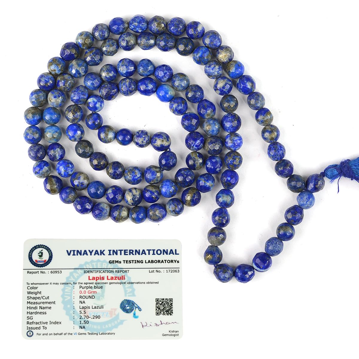 Reiki Crystal Products Lapis Lazuli Mala/Necklace Diamond Cut 6 mm Crystal Stone Mala for Reiki Healing and Crystal Healin... - Review, Price and Buying Guide