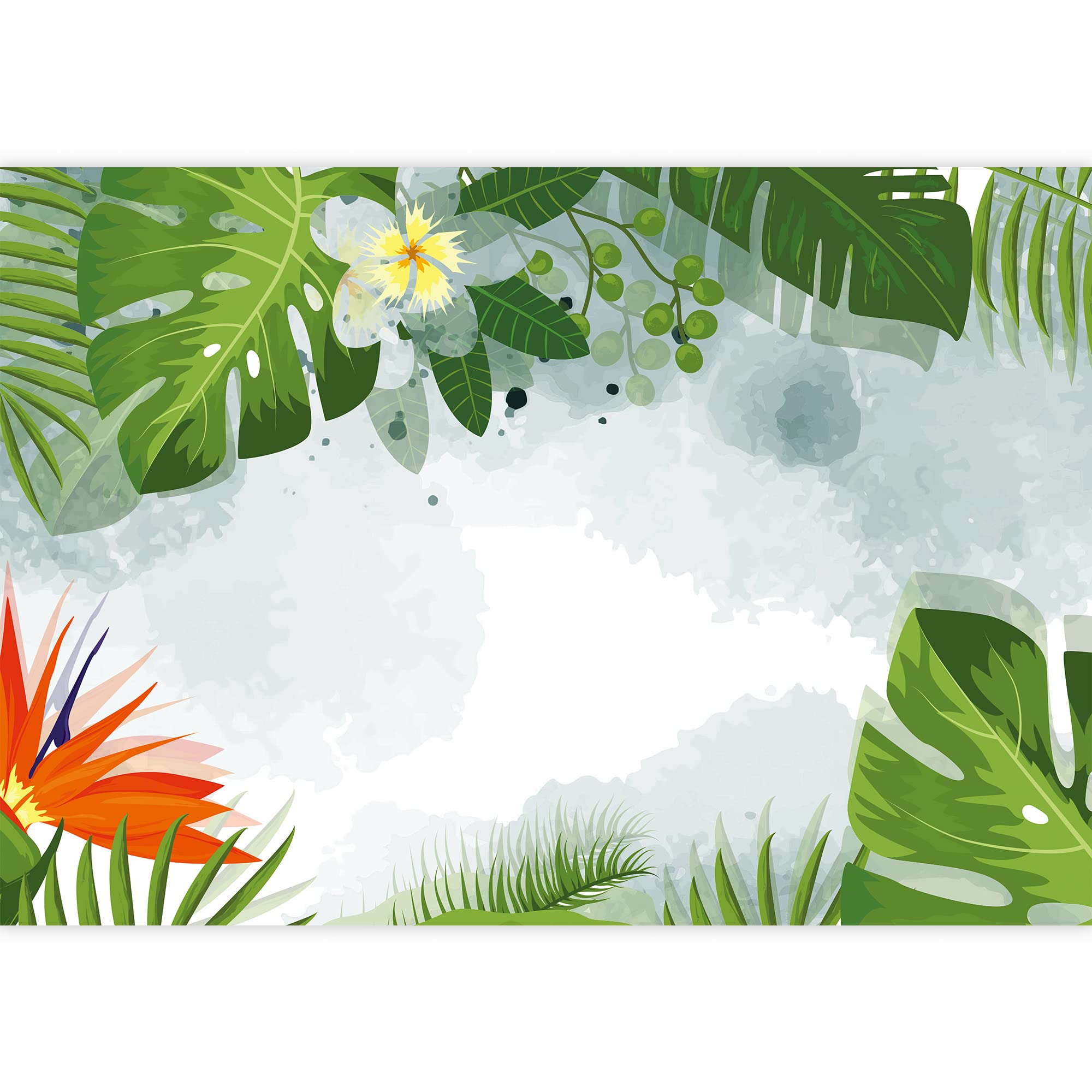 Amazon Com Nwt 壁畫適用於臥室綠色植物動物可拆卸壁紙撕貼壁貼 100 X 145 英吋 約254 0 X 365 8 公分 Everything Else