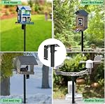 ERYTLLY Kit de montage du pôle Bird House 80 1 cm 2 Paire Crochets Multi-Feeders Oiseau Feeder - Support de support de bâton de Bluebird réglable pour l'extérieur, le triage et le jardin