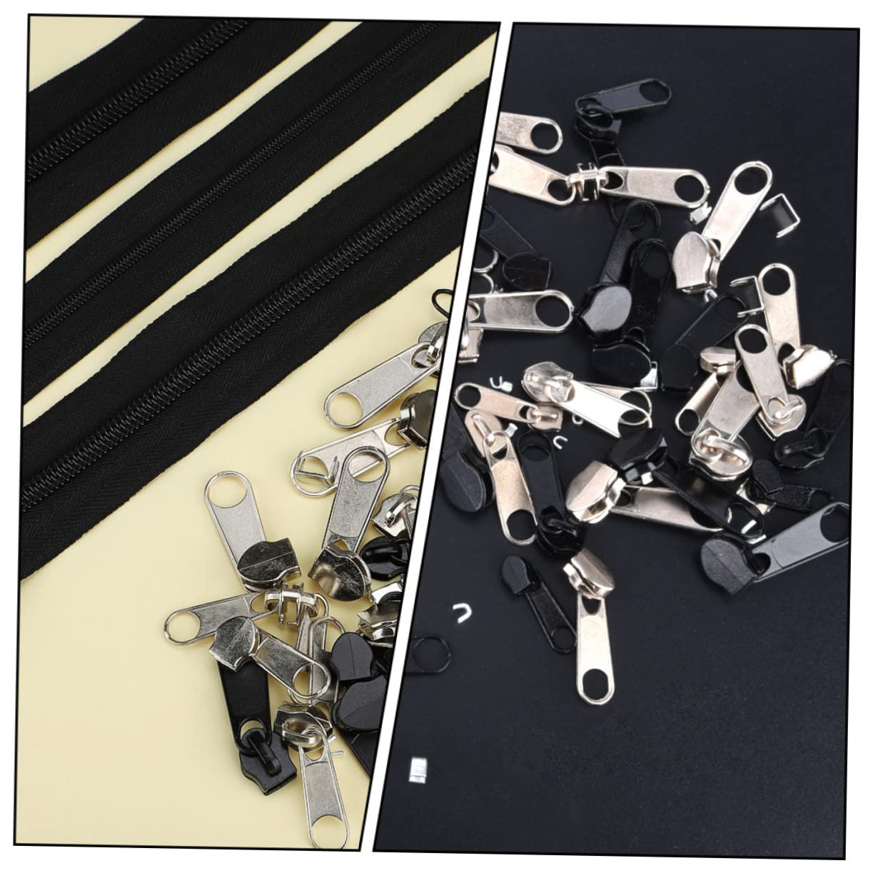 NUOBESTY Cerniera in Pelle Per Cucire Kit Di Riparazione