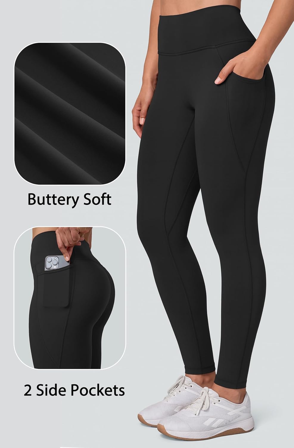 Olmlmt No Front Seam Workout Leggings for Women Tummy Control Butt Lifting Leggings Buttery Soft Gym Yoga Pants - Image 3