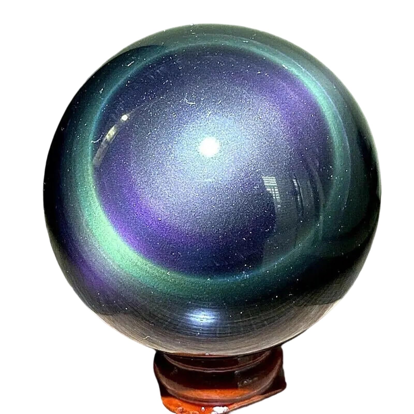 XZCASD Beautiful Natural Color Obsidian Crystal Ball Quartz Sphere for Emotional Control and Spiritual Insight
