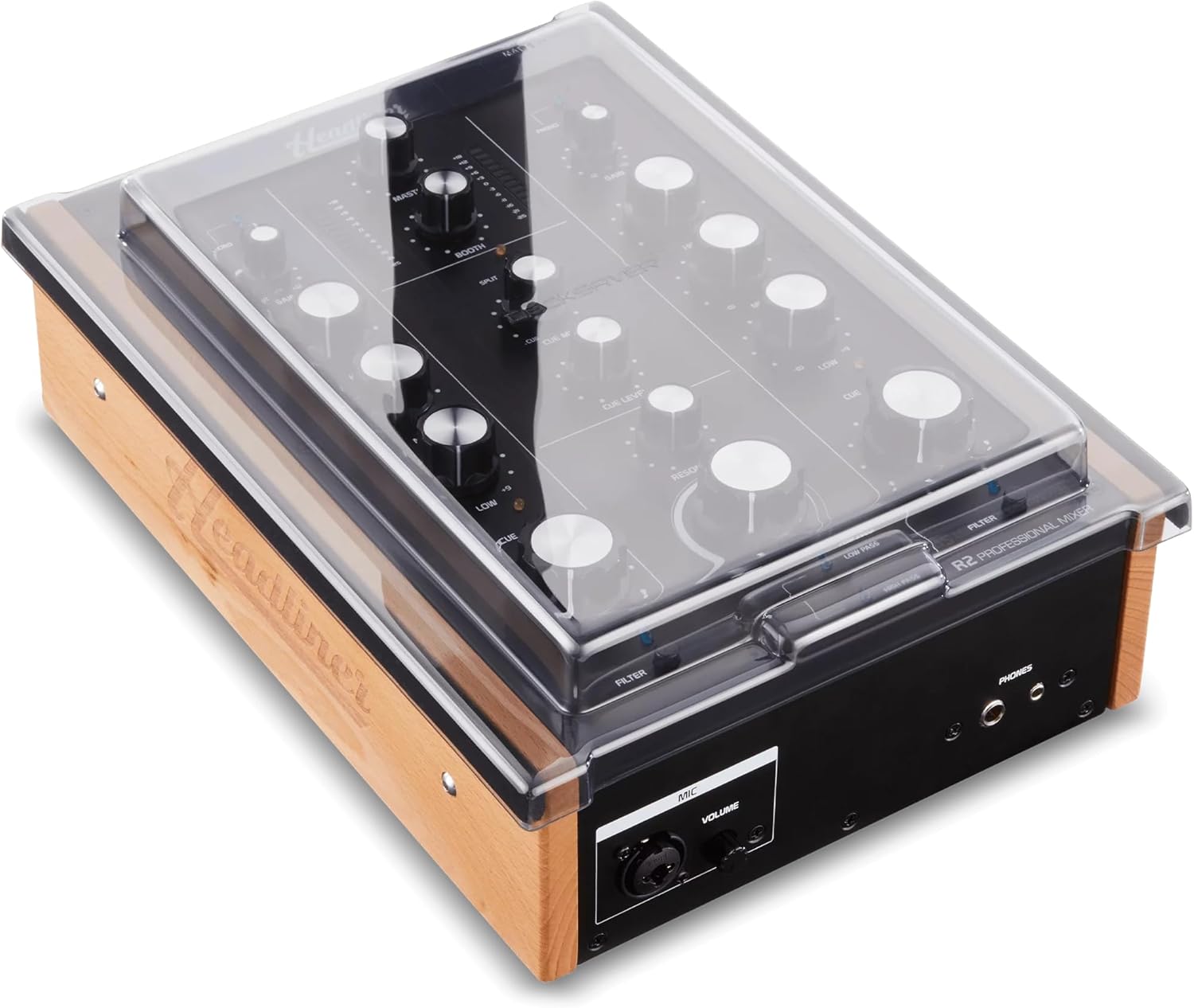 Decksaver Super Strong Polycarbonate Custom Fit Cover Compatible with Headliner R2 Rotary DJ Mixer, DJ Equipment Dust Cover for Travel and Everyday Protection