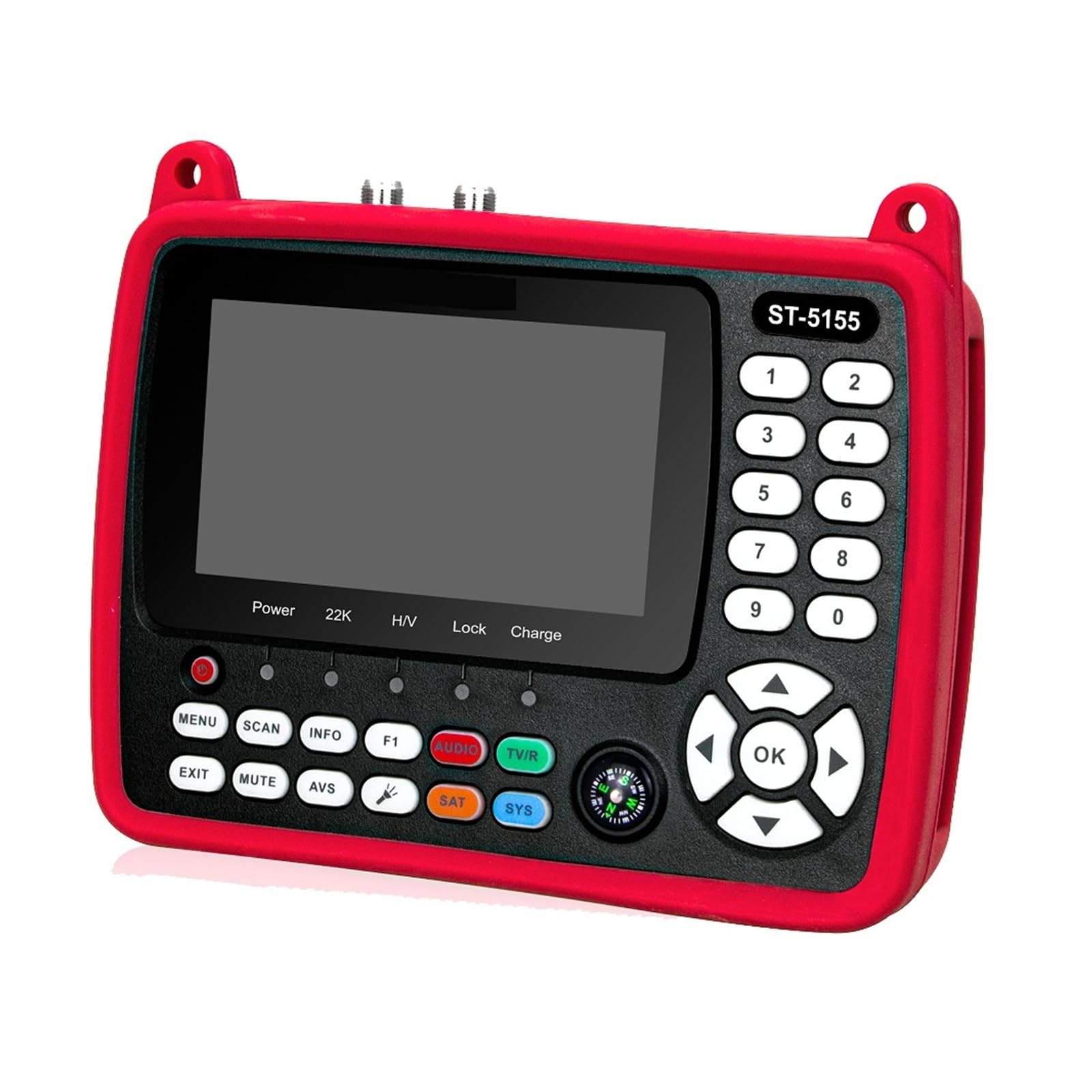 Buscador de satélite DVB-S2 + DVB-C + DVB-T2 medidor de medición de señal Digital Receptor Detector con Pantalla de 4,3 Pulgadas Borrar Pantalla