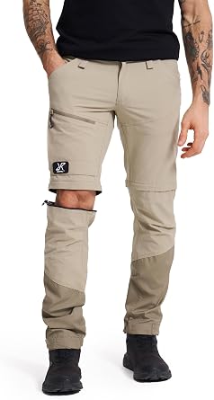 RevolutionRace Range Pro Mens Stretch T Zip-Off Pants Convertible Hiking Trousers for Outdoor Activities