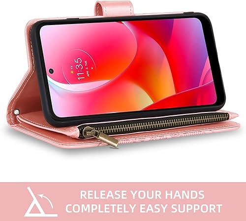 Miniatura 4 de Asuwish Funda de teléfono para Motorola Moto G Power 2022MotoG Play 2023G Pure 2021 con protector de pantalla de vidrio templado y tarjetero para