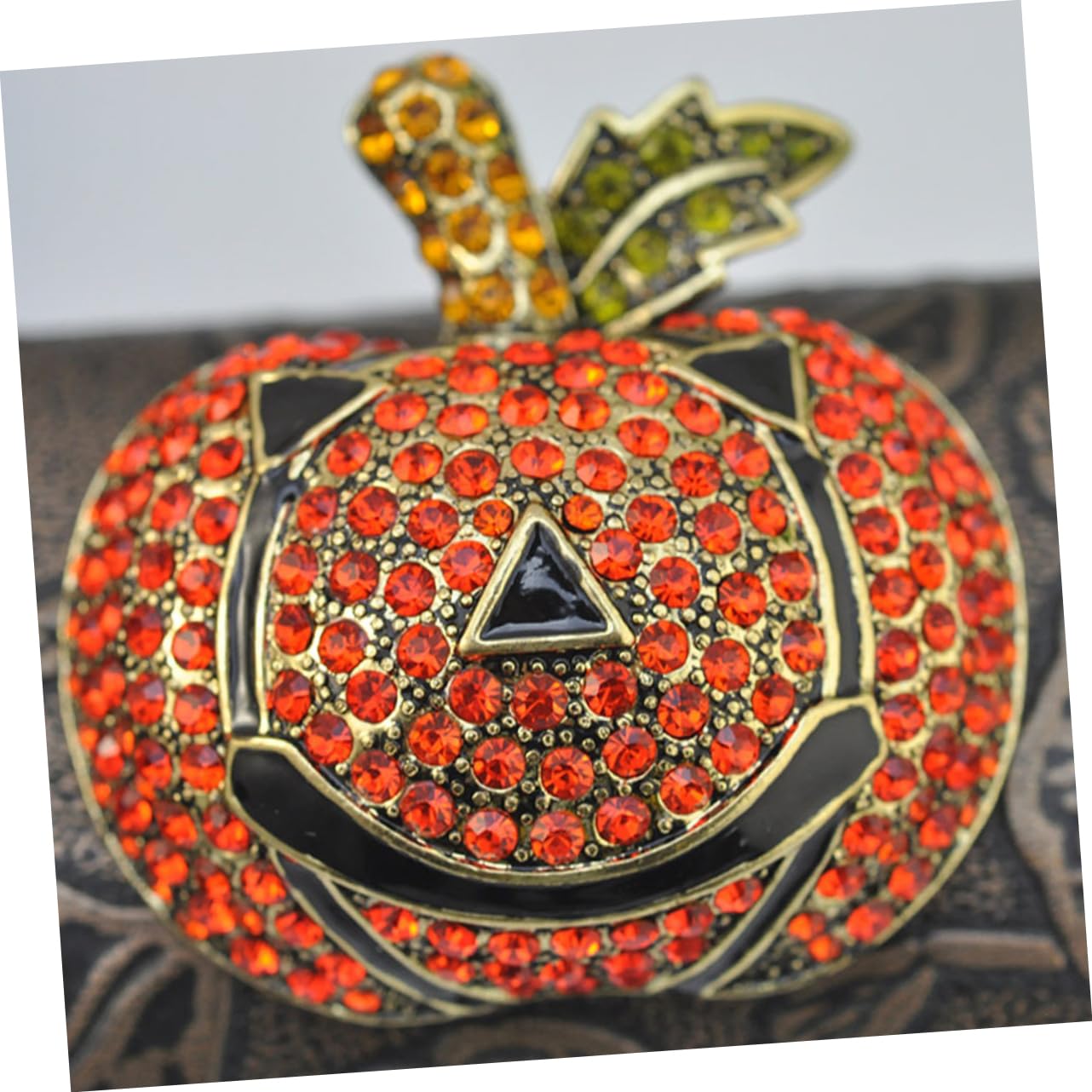 Broche Vegetal Esmalte Para Víspera De Todos Sombrero De Calabaza De Halloween Chico Señoras Disfraz De Broches Declaración Artificial Orange Aleación