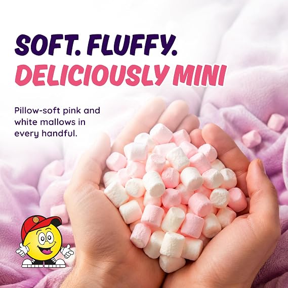 Sweetzone Mini Marshmallows 1kg, Pink & White Mallows for Hot Chocolate