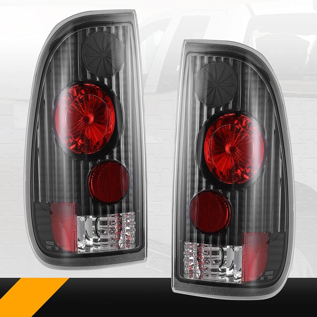 Nixon Offroad LED Tail Lights for 1997-2003 Ford F-150 F-250 F-350 (Jet Black)