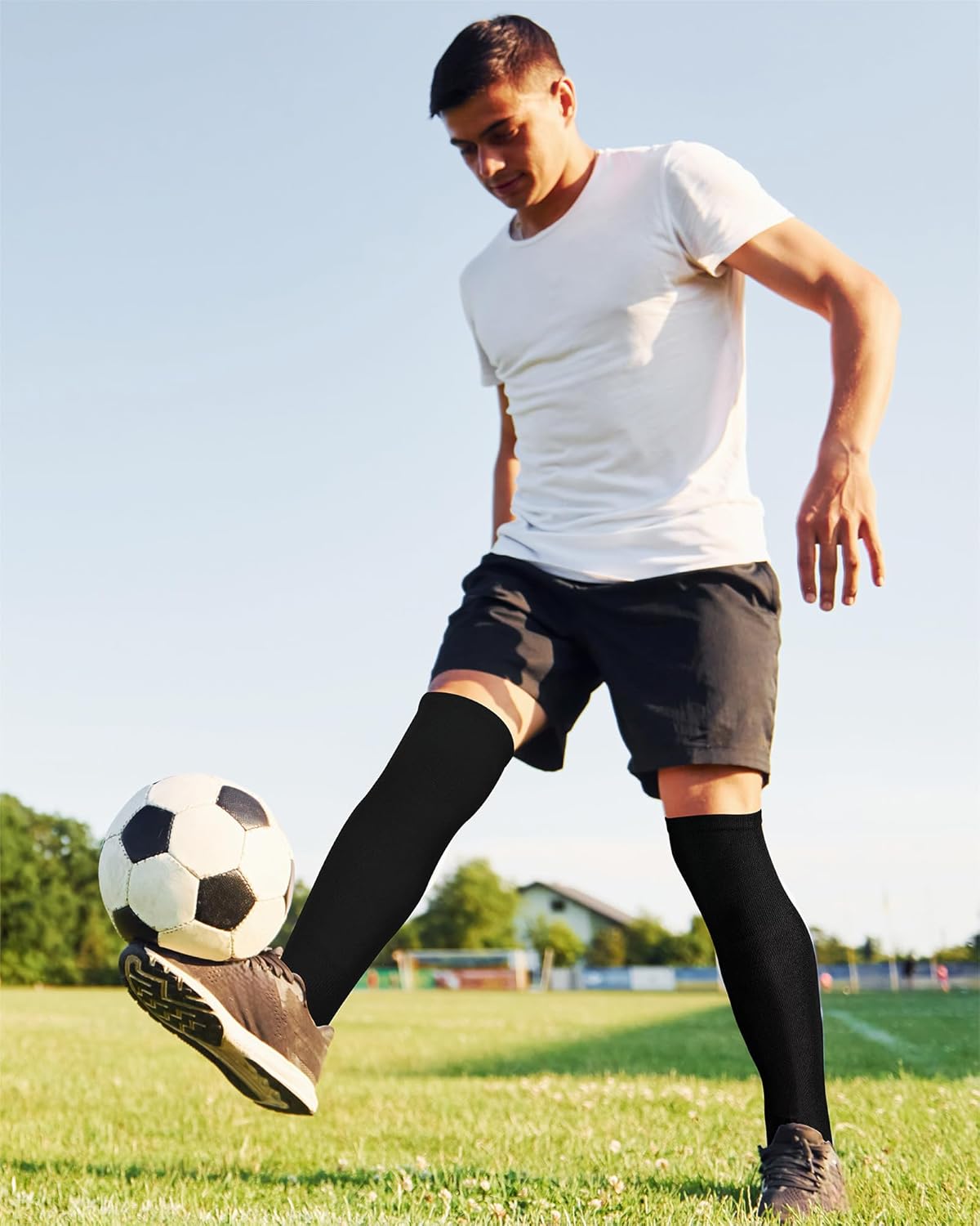 High Football Socks Multiple Sizes over the Knee Baseball Socks Extra Long for Youth Women and Men - Image 2