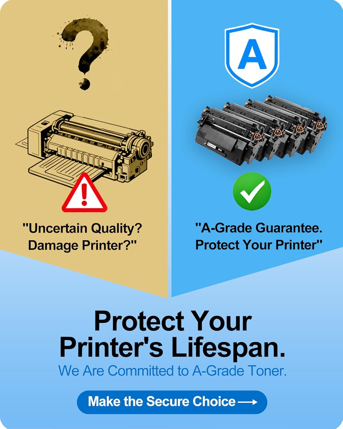 MasaiMara 87A CF287A Black Toner Cartridge for HP LaserJet Enterprise MFP Pro M506 M506n M506dn M506x M506dh M505 M505x M527 M527c M527f M527dn M527z M501 M501n M501dn Printers | Black, 4-Pack