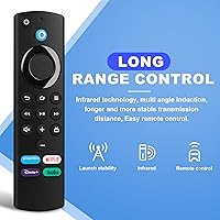 Vista 4 de Control remoto de voz de repuesto 3 generación AMZ Stick Remote L5B83G compatible con Fire AMZ Smart TV Stick 23 generación, Smart TV Cube 1