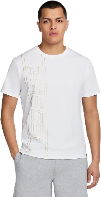 Messi Mens Lifestyle Side Track Poly Tee, Standard Fit T-Shirt, Polyester & Spandex