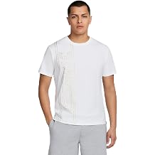 Messi Men's Lifestyle Side Track Poly Tee, Standard Fit T-Shirt, Polyester & Spandex