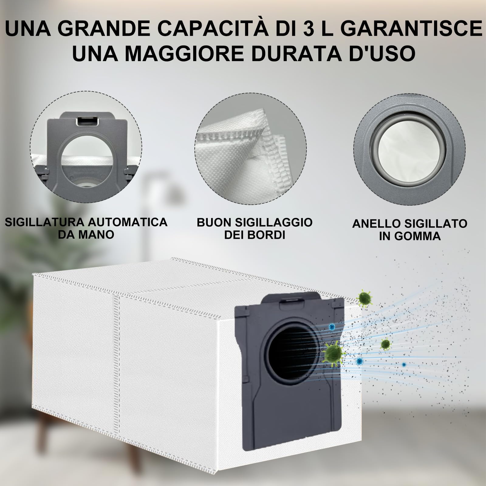 22 pezzi di Accessori per Mova P50 Pro Ultra/P50 Pro, per Dreame X40 Ultra Complete / L40 Ultra, 2 Spazzola Principale, 4 Asciugamani, 4 Filtri, 6 Sacchi di Polvere, 6 Spazzole Laterale