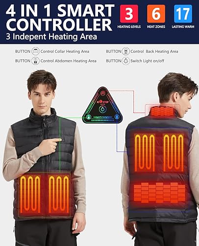 Miniatura 3 de Men's Heated Vest with 20000mAh Battery Pack 7.4V,Lightweight Rechargeable Electric Heated Apparel for women