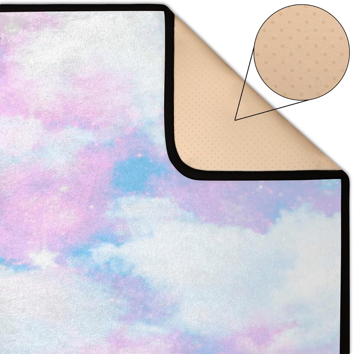 5 x 7 Gittering Clouds Marshmallow Super Soft Area Rug for Kids Baby Nursery, Carpets for Entryway Laundry Kids Room Nursery, Dorm Rugs for Grils Boys