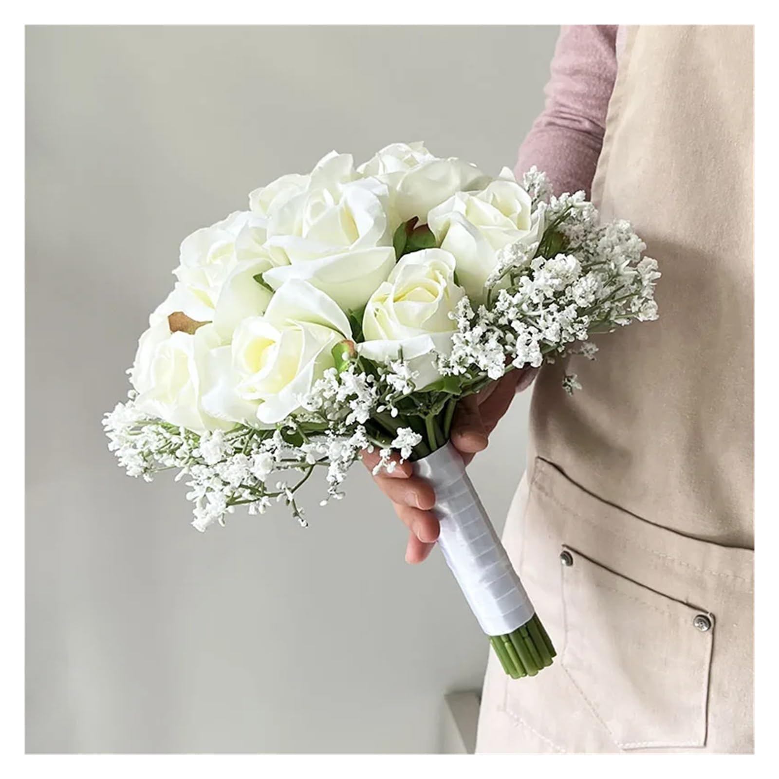 Künstlicher Blumenstrauß Brautstrauß, Brautjungfer, Hochzeitsstrauß, Hochzeit, künstliche Blumen, Hochzeitsaccessoires, Tafelaufsätze(Type 6)
