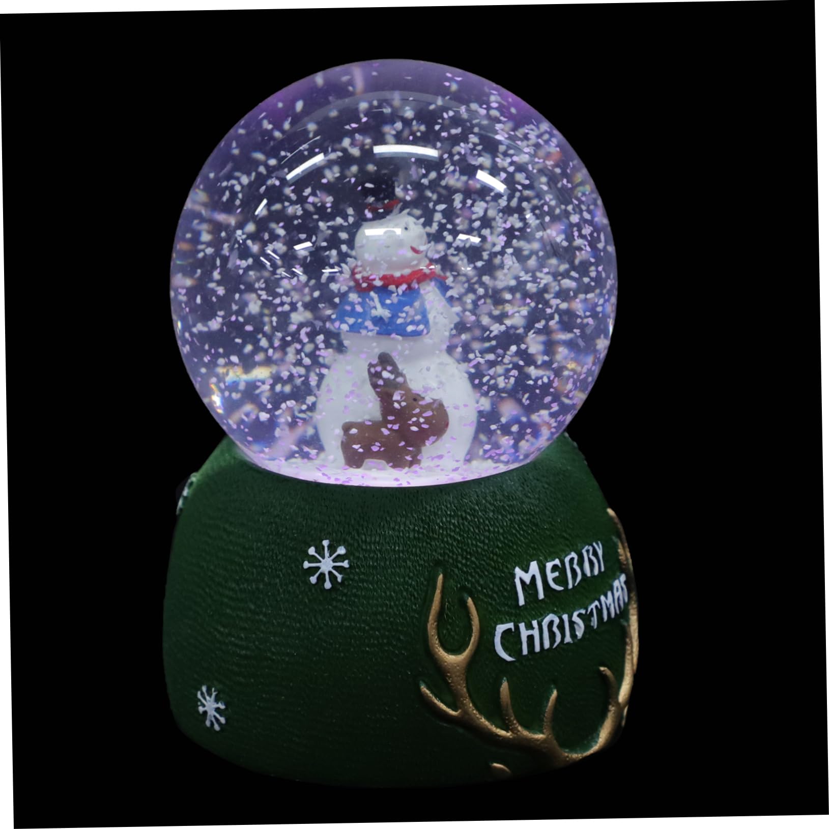 Bola de cristal musical decorativa para ambientar cenas de Navidad